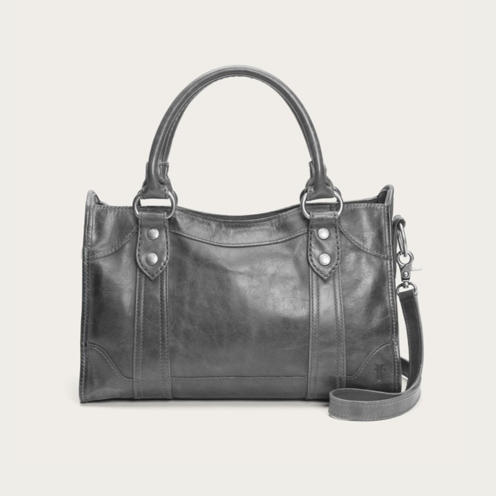 Frye Melissa Satchel Carbon NWT